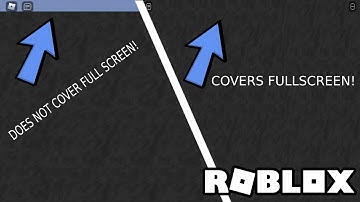 How to make a Gui cover the entire screen in Roblox!
