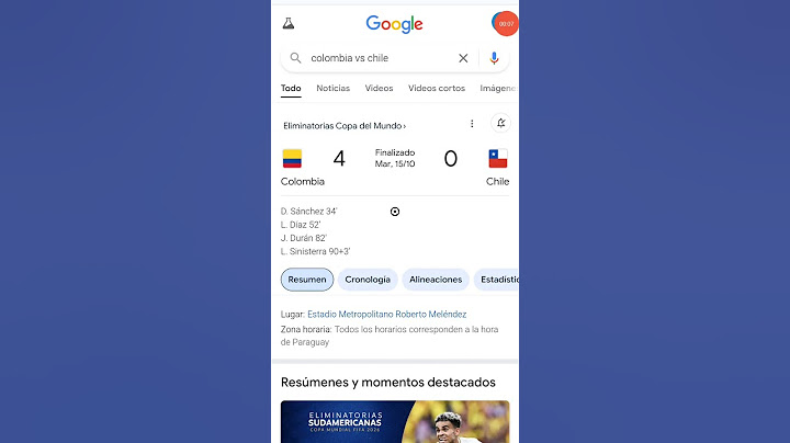 Colombia vs Chile 4 - 0