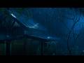 (No Ads) Heavy Rain on Metal Roof with Thunder | Peaceful Sleep Sounds for Stress Relief