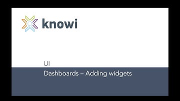 Dashboards - Adding Widgets