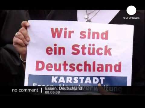 Employees of retail chain Karstadt protests