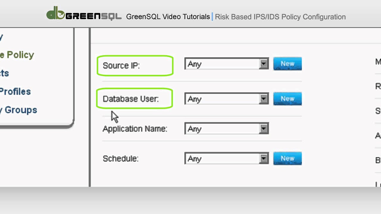 06 GreenSQL Risk Based IPS/IDS Policy Configuration - YouTube