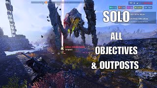ALL OBJECTIVES & OUTPOSTS, MAX DIFFICULTY, SOLO - Helldivers 2 ( Terminids Retrieve Data Mission )