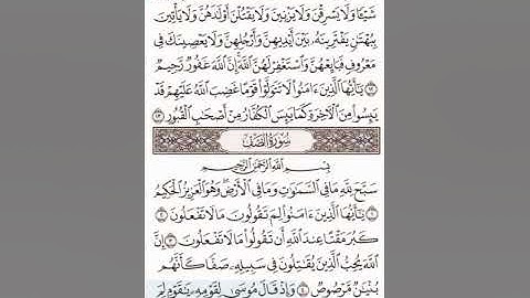 سورة الصف 5-6 ( للشيخ محمد المنشاوي )