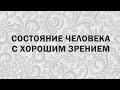 Состояние человека с хорошим зрением.