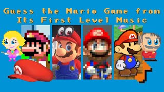 Guess the Mario Game from Its First Level Music