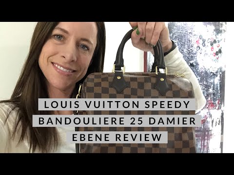 Louis Vuitton Speedy Bandouliere 25 Damier Ebene / Modeling shots on taller  person 