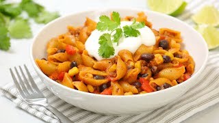 One Pot Cheesy Taco Pasta | Quick + Easy Pantry Recipe