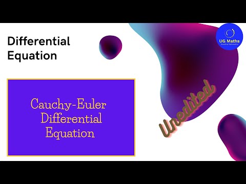 Differential Equation|| Cauchy