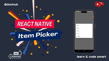 React Native Picker Tutorial: Maak eenvoudig dropdownmenu