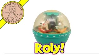 Vintage 1967 Fisher-Price Roly Poly Chime Ball Toy #165 with Rocking Horses & Swan