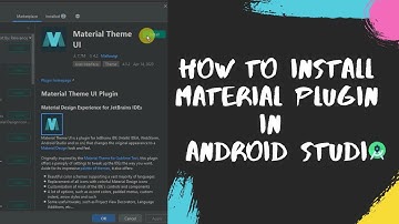 How to install Material Plugin in Android Studio.