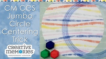 Creative Memories Custom Cutting System Jumbo Circle Centering Trick