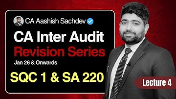 SQC 1 & SA 220 | CA Inter Audit Jan