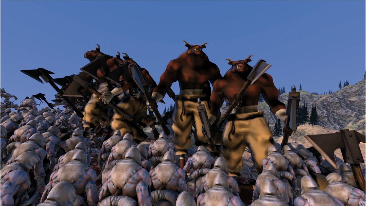 300 GIANT MINOTAUR VS 20,000 WILD MEN - UEBS MOD - Ultimate Epic Battle Simulator