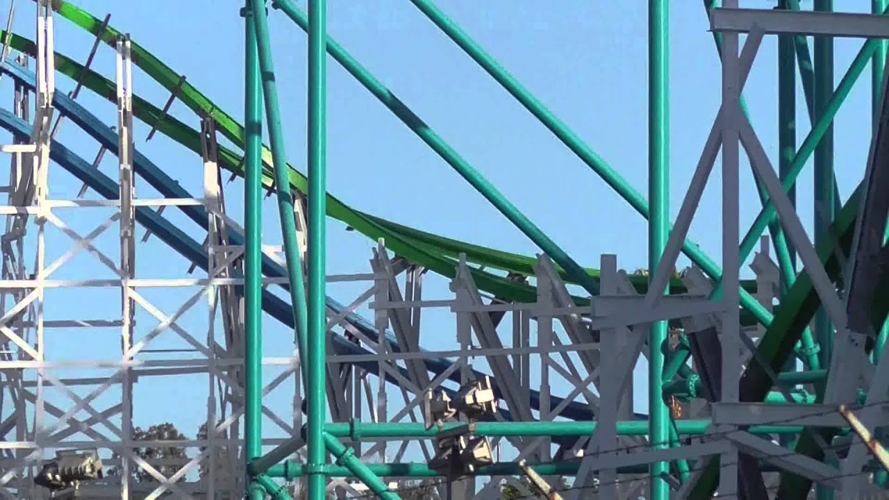 Twisted Colossus Off-ride POV (Green Side Purple Train) - YouTube