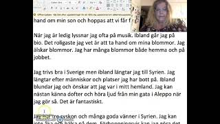 Sfi, kurs B, kurs C, kurs D, berätta om dig själv, skriv om ditt hemland, exempeltext, tips och råd