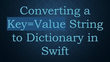 Converting a Key=Value String to Dictionary in Swift