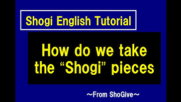 How do we take the shogi pieces