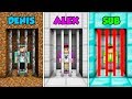 DENIS vs ALEX vs SUB - PRISON ESCAPE in Minecraft!