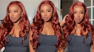 ❤ PERFECT Fall Wig Reddish Brown Natural Hairline Wig Install FT. Hermosa Hair