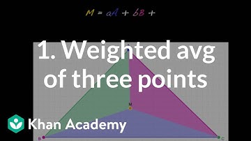 1. Weighted average of three points | Character modeling | Computer animation | Khan Academy