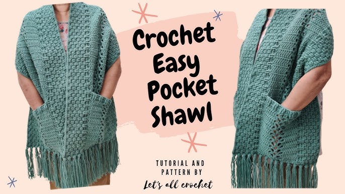 AMAZING Pocket SHAWL Crochet Tutorial 