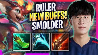 RULER TRIES SMOLDER WITH NEW BUFFS!  JDG Ruler Plays Smolder ADC vs Jinx! | Season 2024