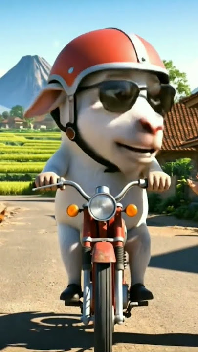 OJO KETAWA! Kambing Naik Motor Ke Pasar🐐#KambingNaikMotor #ShortsGokil #DesaLucu  #MotorLucu #veo3