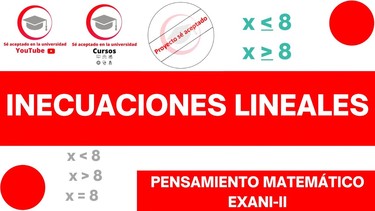 INECUACIONES LINEALES | CLASE 12 DEL CURSO DE PENSAMIENTO MATEMÁTICO EXANI-II