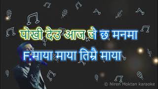 Video thumbnail of "भनी देऊ आज के छ मनमा BHANI DEU AAJA KE CHHA Karaoke With Lyrics"