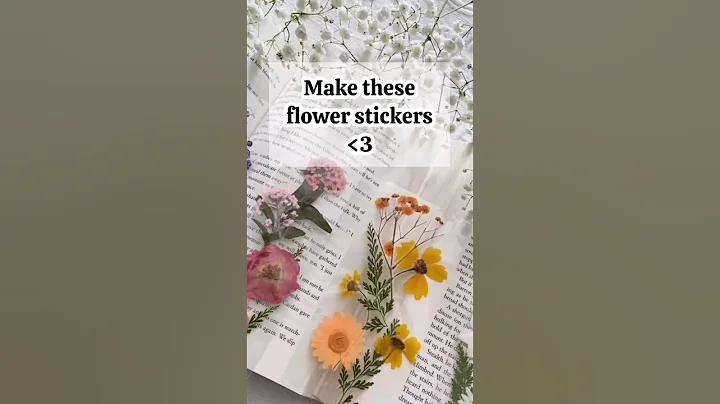 DIY Pressed flower stickers ✨🌺#journal #aesthetic #flowers