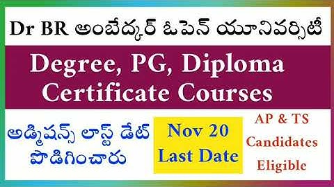 Dr BR Ambedkar Open University Admissions Last date extended | BRAOU Admissions Last date extended