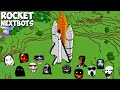 SURVIVAL SECRET GIANT ROCKET BASE in Minecraft - JEFF THE KILLER and GRUDGE and 100 NEXTBOTS