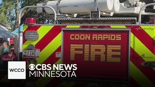 Firefighters sharing fire prevention tips with Minnesota State Fair attendees