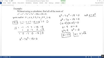 5-6 The Fundamental Theorem of Algebra