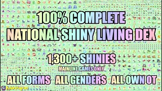 COMPLETE NATIONAL SHINY LIVING DEX! 1326/1326, All Forms / Genders, All Own OT, Mainline Games Only! screenshot 3