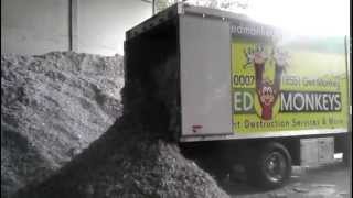 SHRED MONKEYS SECURE UNLOADING PROCESS OF ALL PAPER FOR RECYCLING