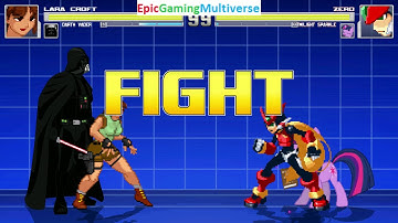 Twilight Sparkle And Zero VS Lara Croft And Darth Vader In A MUGEN Match / Battle / Fight