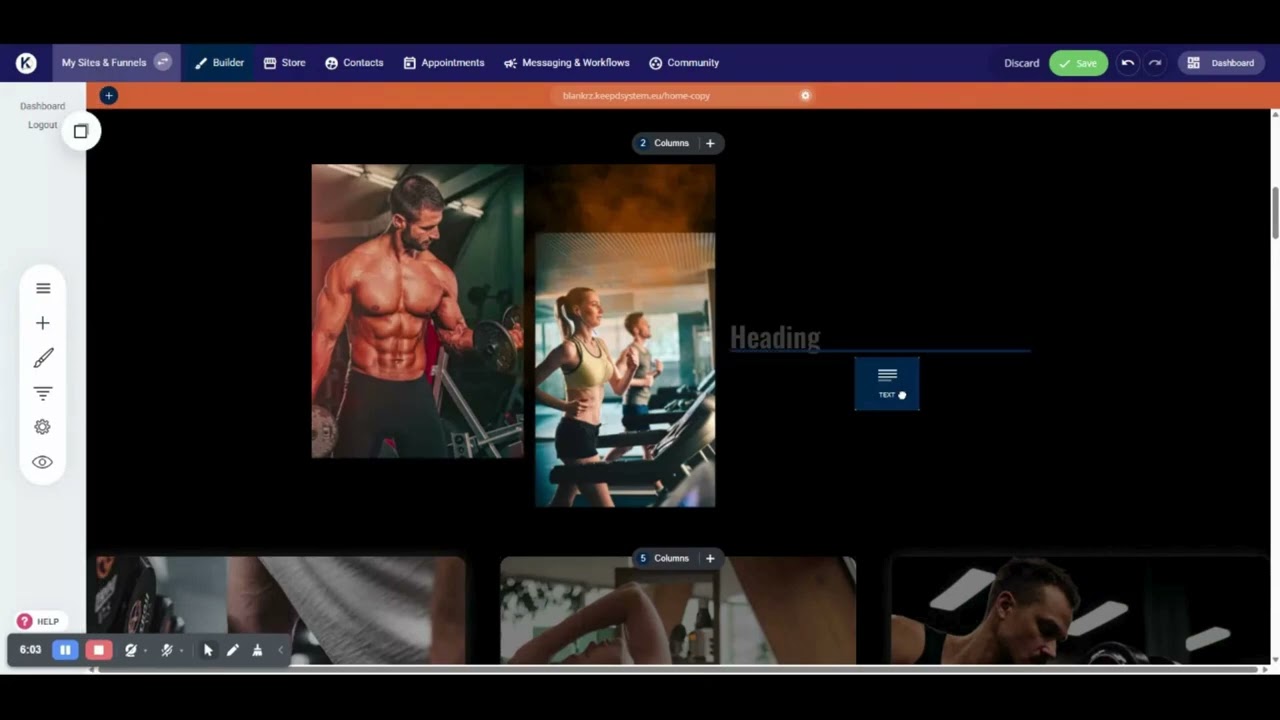 website template gym