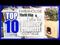 10 FARMHOUSE & COTTAGE THRIFT Trash to Treasure & DOLLAR TREE DIY Decor Projects! Neutral Decor