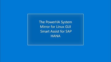 PowerHA on Linux SAP HANA operations via GUI.