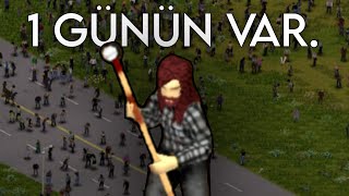 Balyoz İle 1 Hafta Hayatta Kaldim Project Zomboi̇d 1 Günün Var Challenge