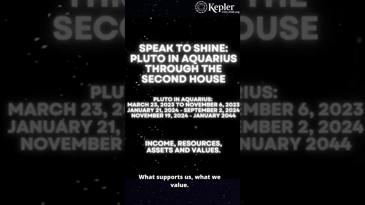 Pluto in Aquarius Through the Houses #astrology #SpeaktoShine #keplercollege