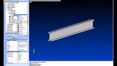 Offset beam elements