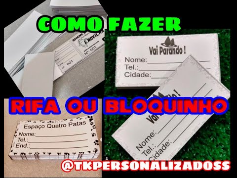 Bloco Rifas Alenquer BLOCO DE RIFA -COMO FAZER - YouTube