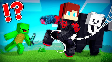 MILES MORALES and KINGPIN Speedrunners vs Hunter in Minecraft - Maizen JJ and Mikey