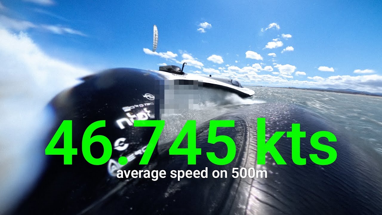 De 0 à 96km/h à bord du kiteboat SP80 | Full run en immersion
