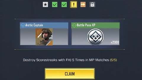 COD Mobile Destroy Scorestreaks with FHJ 5 Times in MP Matches Task Complete