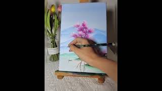 easy  nature drawing painting | acrylic painting  | nature  drawing shorts